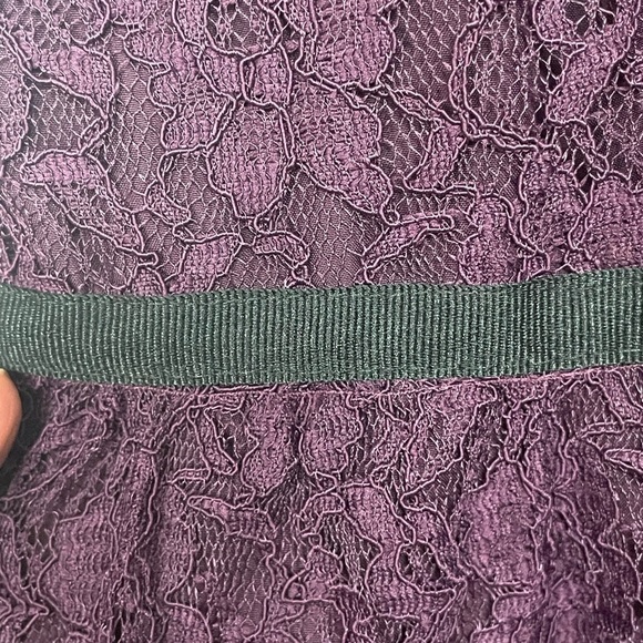 Loft Plum Purple Lace V-neck V-back Sleeveless Sheath Dress, NWT, 2 - Picture 8 of 8